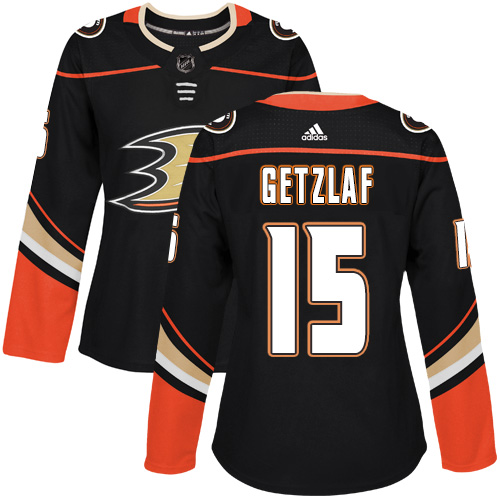 Adidas Anaheim Ducks #15 Ryan Getzlaf Black Home Authentic Womens Stitched NHL Jersey->women nhl jersey->Women Jersey